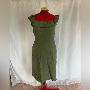 Faux linen dress with ruffle size xxl